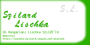 szilard lischka business card